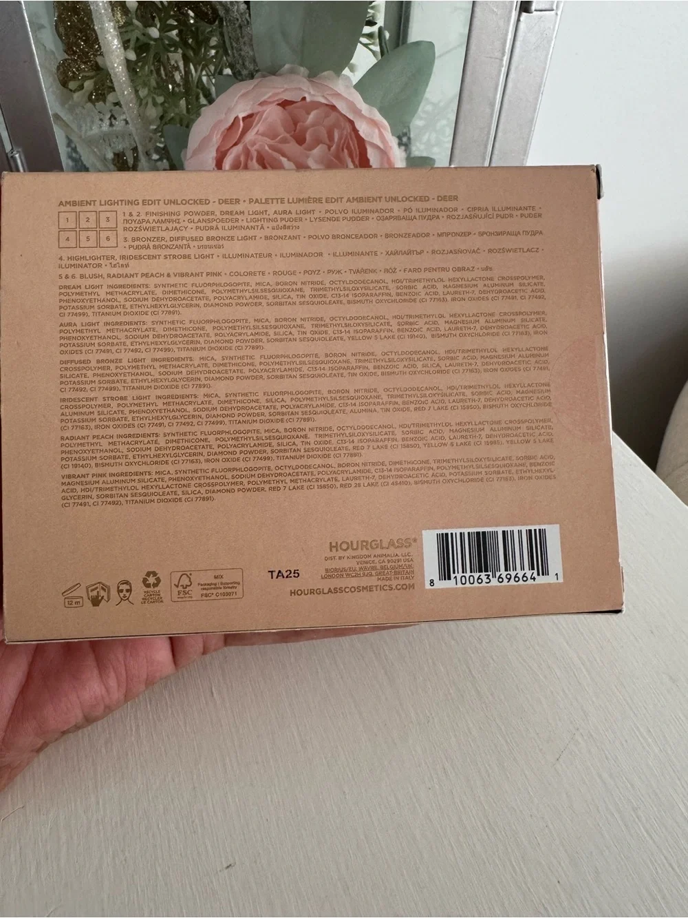 Hourglass DEER Radiant Face Palette - Peach, Rose & Champagne Shades